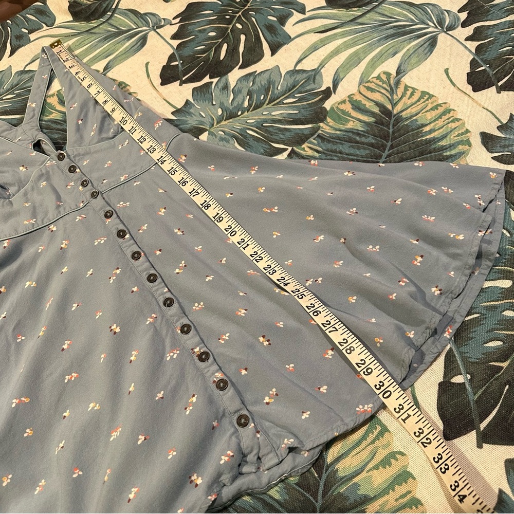 Urban Outfitters Cooperative Floral Cross Back Mini Button Front Dress FLAWED - Picture 15 of 16